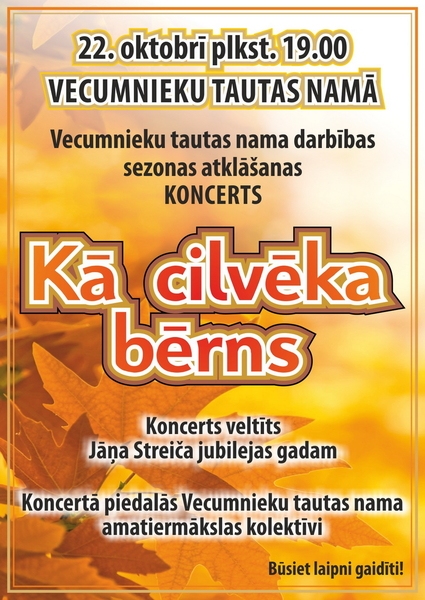 Vecumnieku tautas nama sezonas atklāšanas koncerts