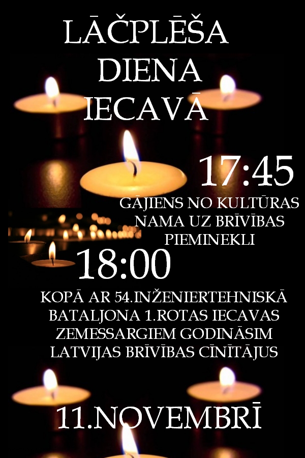 Lāčplēša dienas atceres pasākumi Iecavā