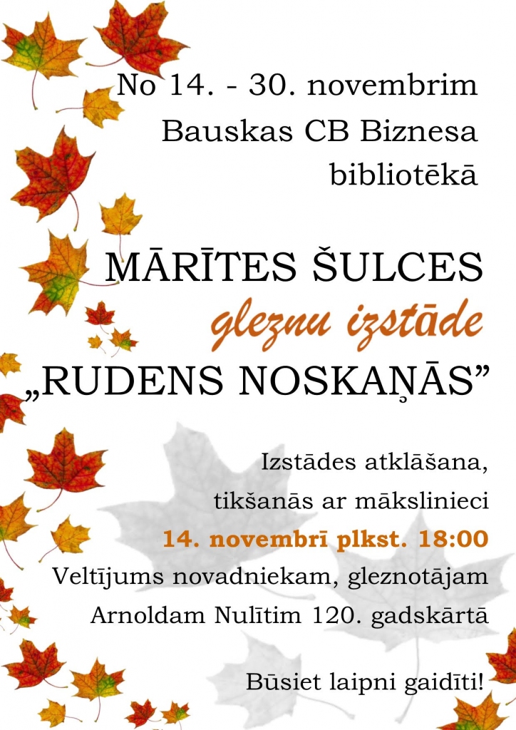 Mārītes Šulces gleznu izstādes atklāšana Bauskā