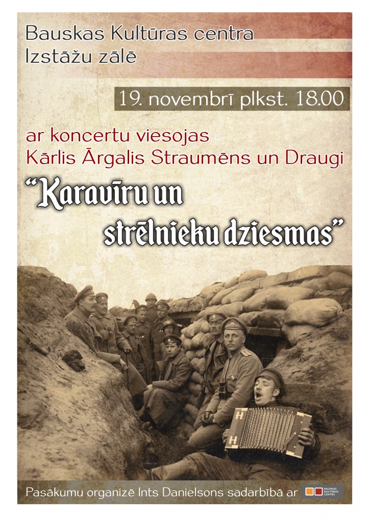 Kārļa Ārgaļa-Straumēna koncerts Bauskā