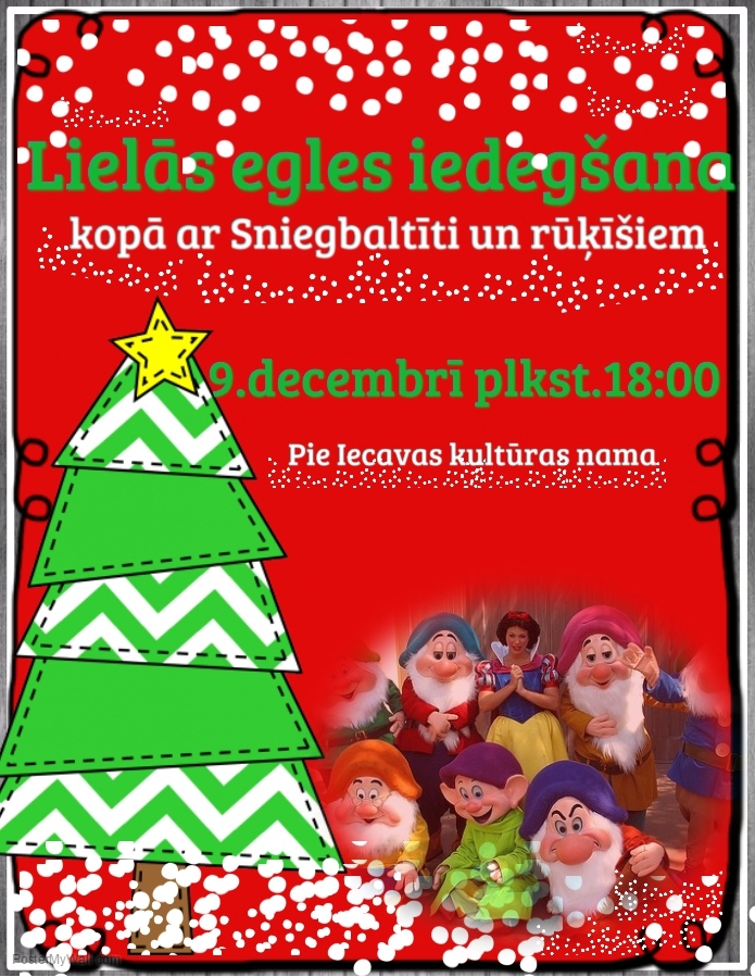 Lielās egles iedegšana Iecavā