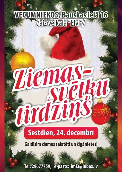 Ziemassvētku tirdziņš Vecumniekos