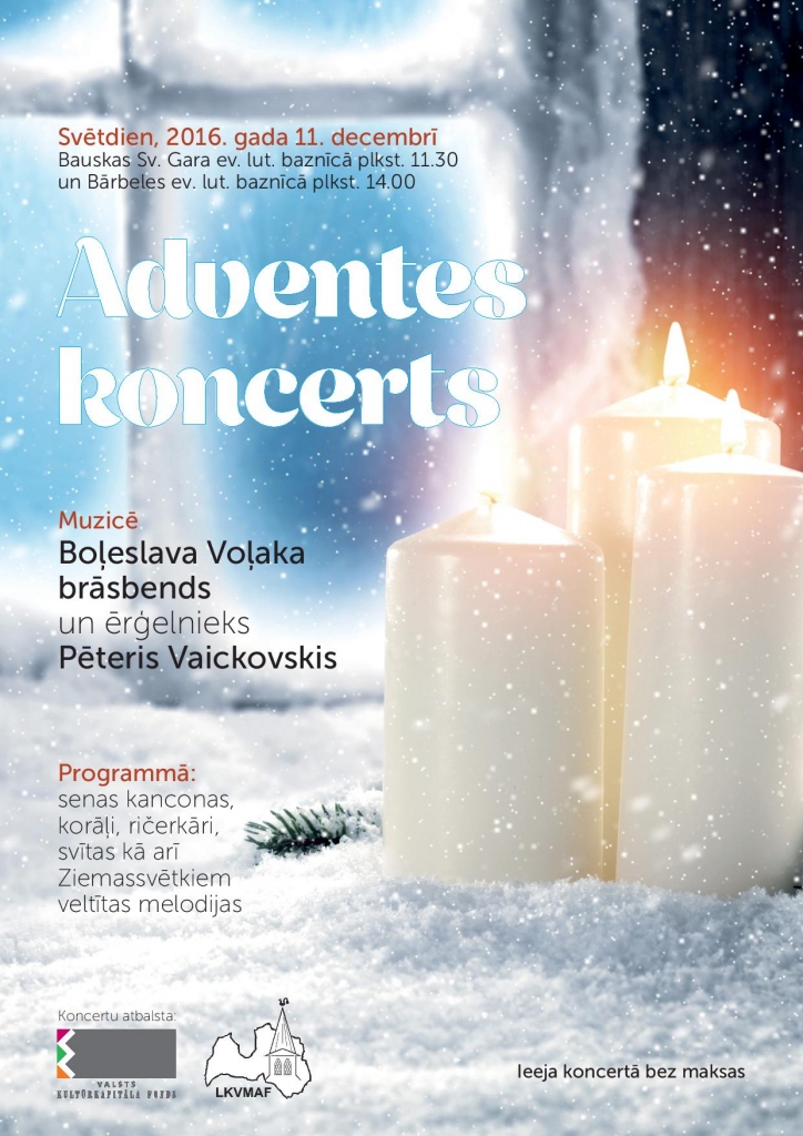 Adventes koncerts Bauskas un Bārbeles baznīcās