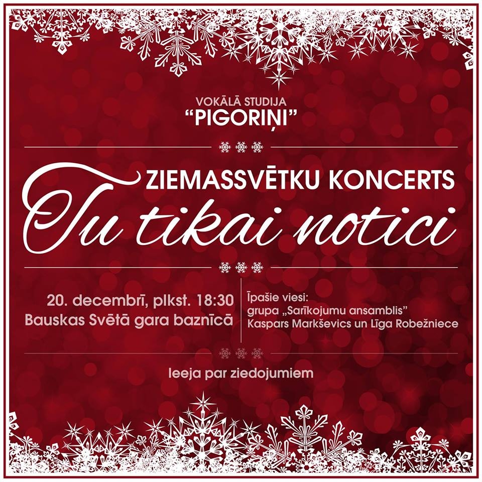 Ziemassvētku koncerts Bauskas Svētā Gara baznīcā