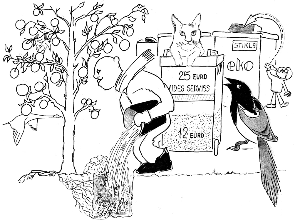 Karikatūra: BUDŽETA IZDZĪVOŠANAS CERĪBA – NODOKĻI