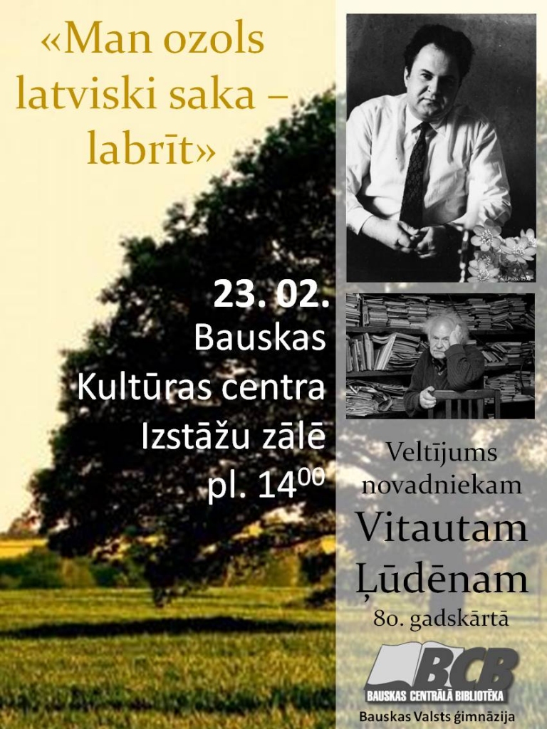 Vitautatam Ļūdēnam veltīts pasākums Bauskā