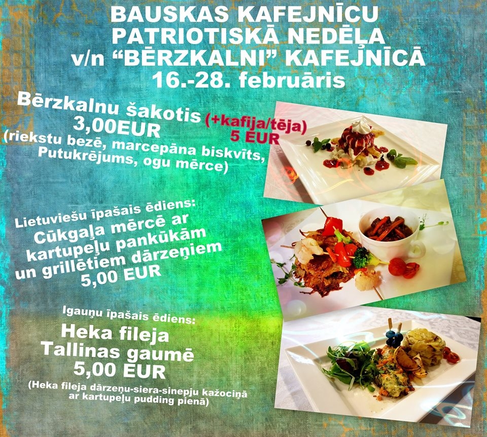 Bauskā notiks patriotisko kafejnīcu nedēļa