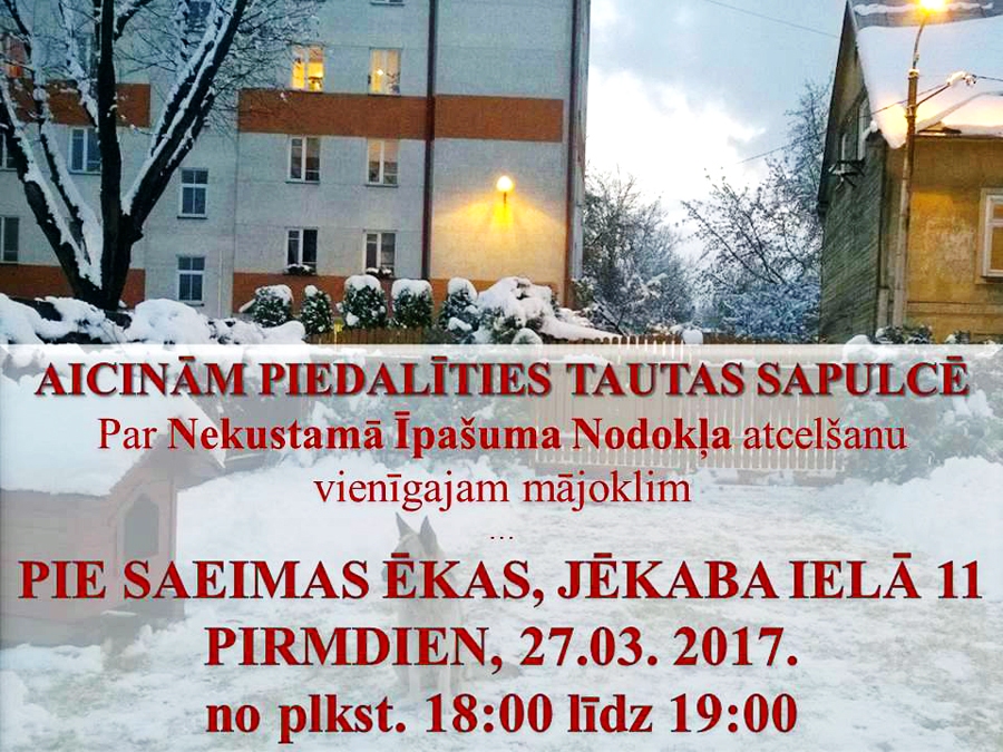 Aicina piedalīties tautas sapulcē