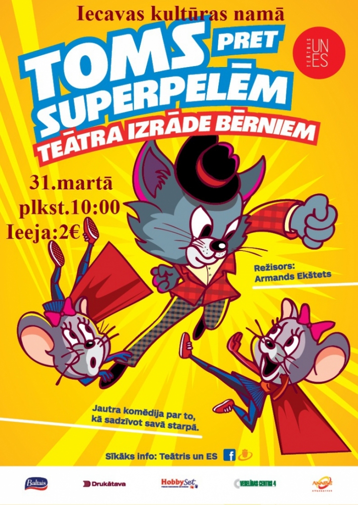 Iecavā – izrāde bērniem «Toms pret Superpelēm»