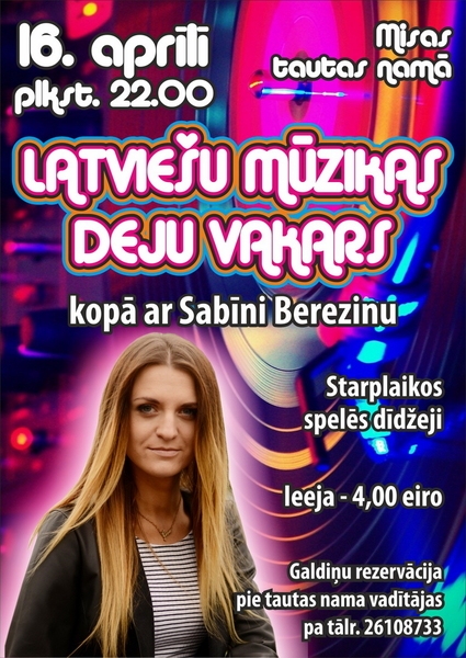 Latviešu mūzikas deju vakars Misā
