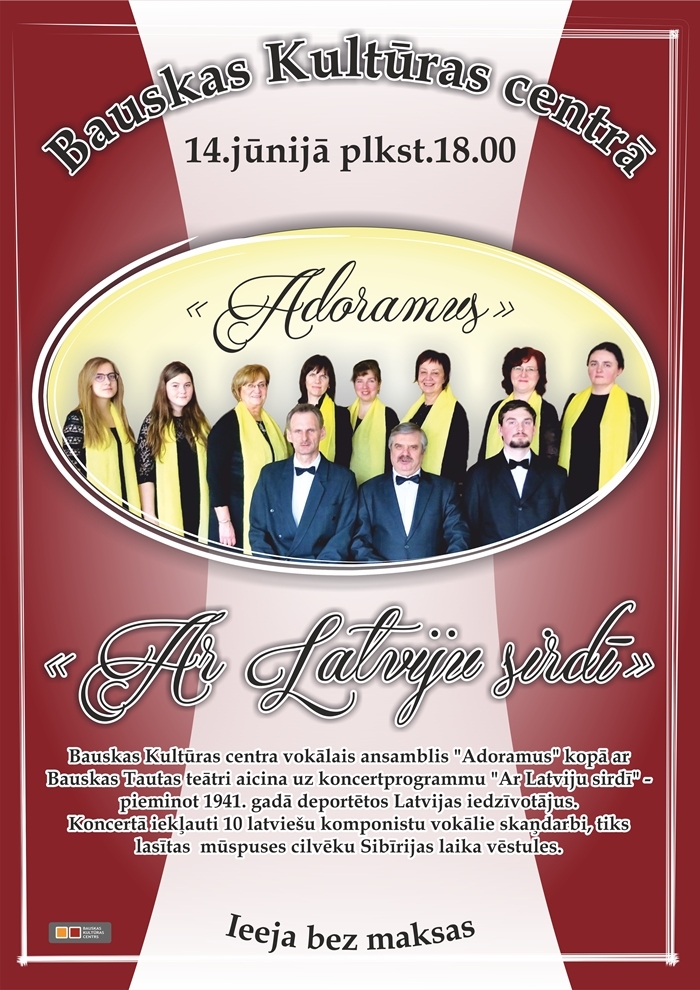 Koncertprogramma «Ar Latviju sirdī» Bauskā