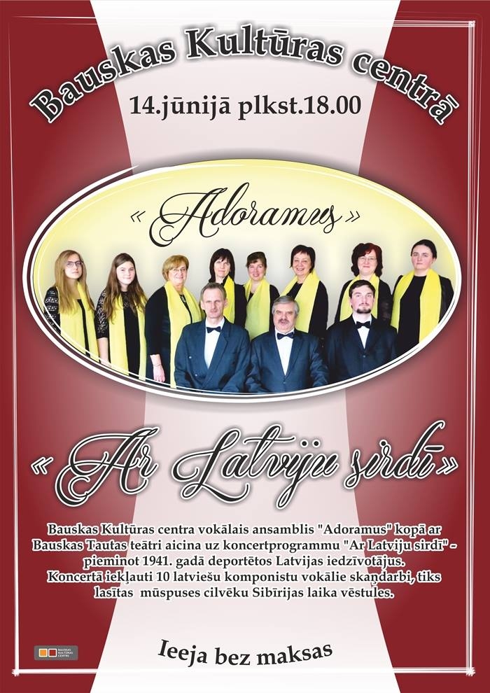 Koncertprogramma «Ar Latviju sirdī» Bauskā