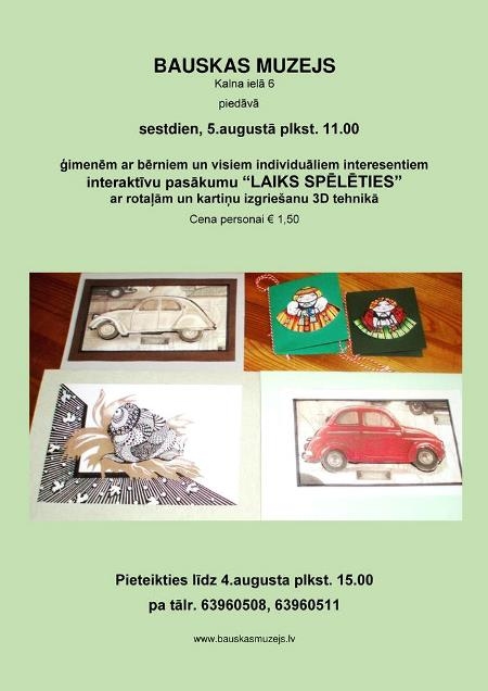 Interaktīvs pasākums Bauskas muzejā