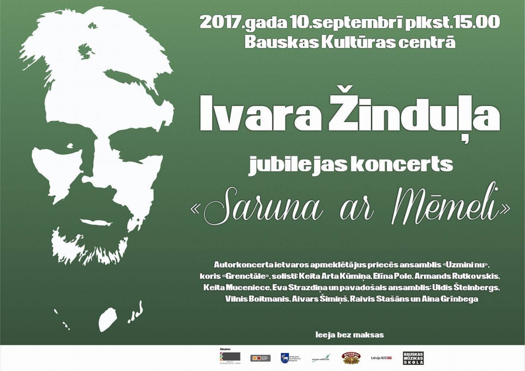 Ivara Žinduļa jubilejas koncerts Bauskā