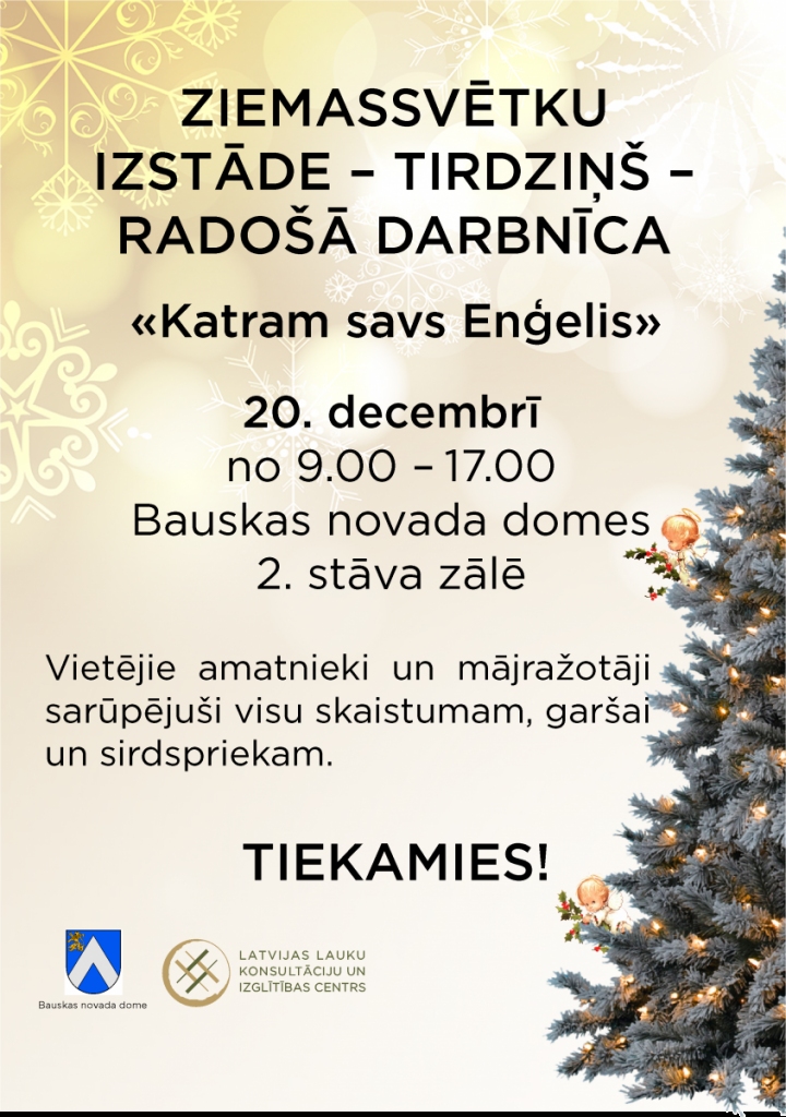 Ziemassvētku izstāde, tirdziņš un radošā darbnīca Bauskā