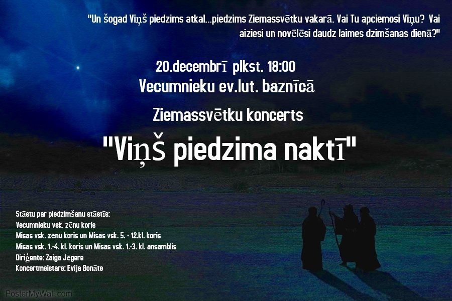 Ziemassvētku koncerts Vecumnieku baznīcā