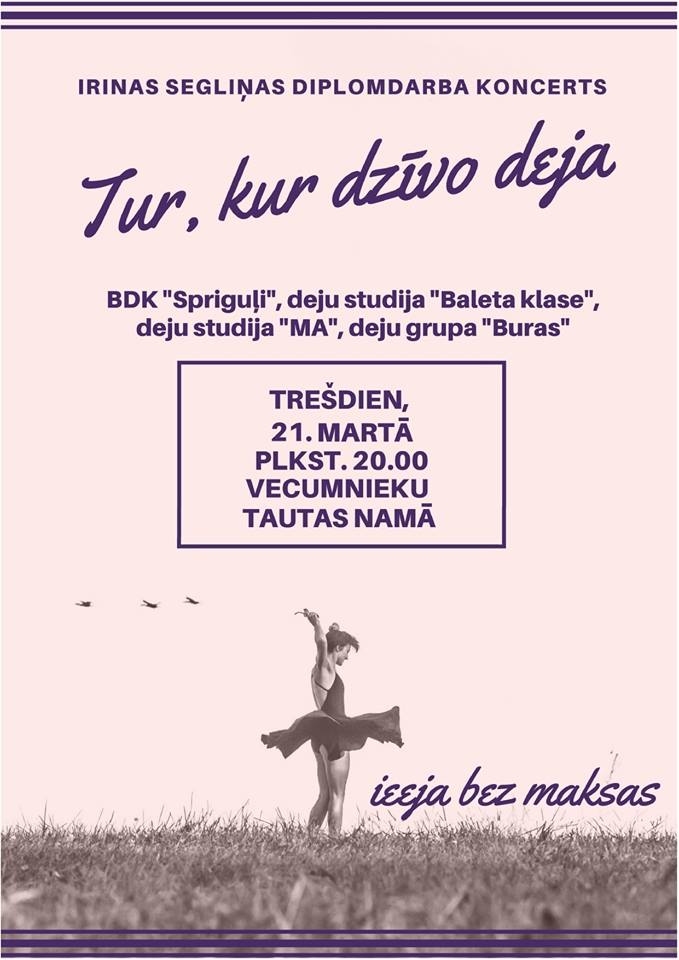 Irinas Segliņas diplomdarba koncerts Vecumniekos
