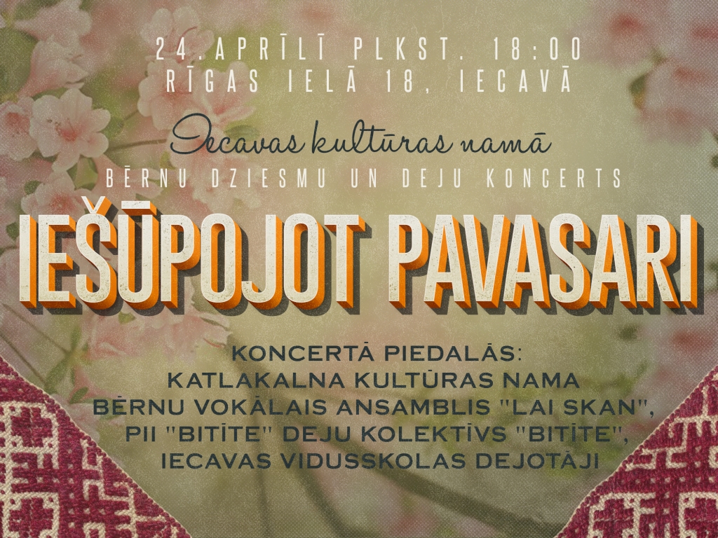 Bērnu dziesmu un deju koncerts Iecavā