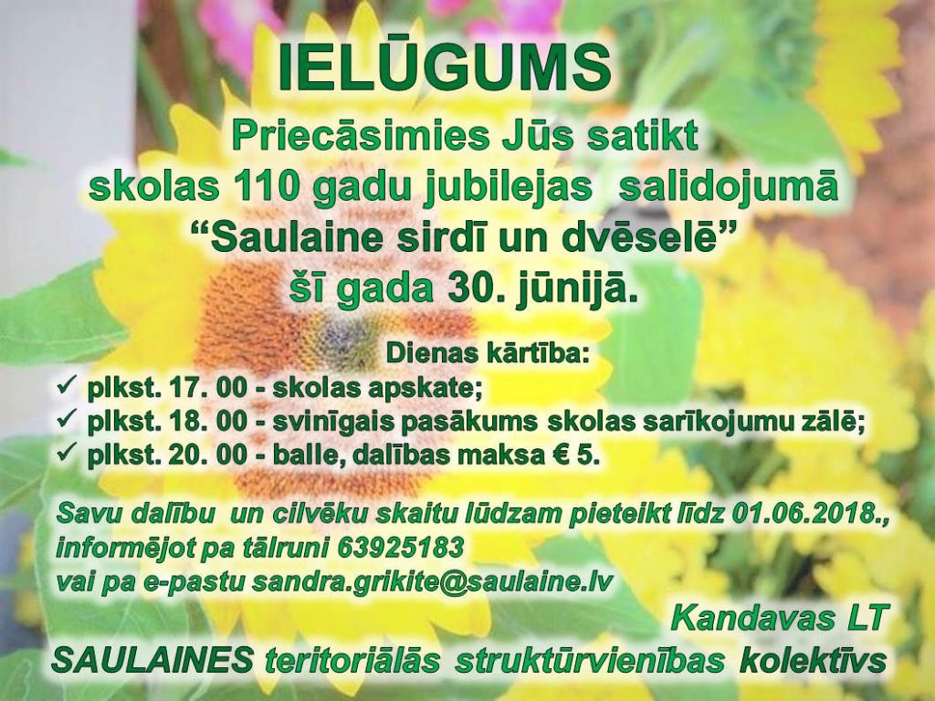 Salidojums Saulaines skolā