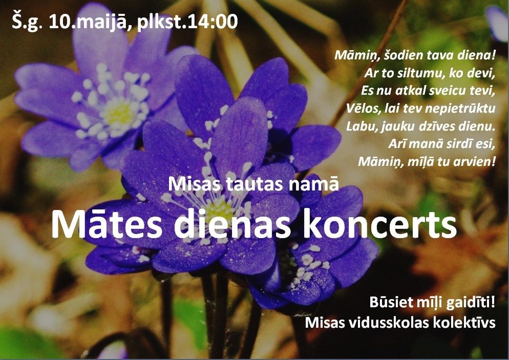 Mātes dienas koncerts Misā