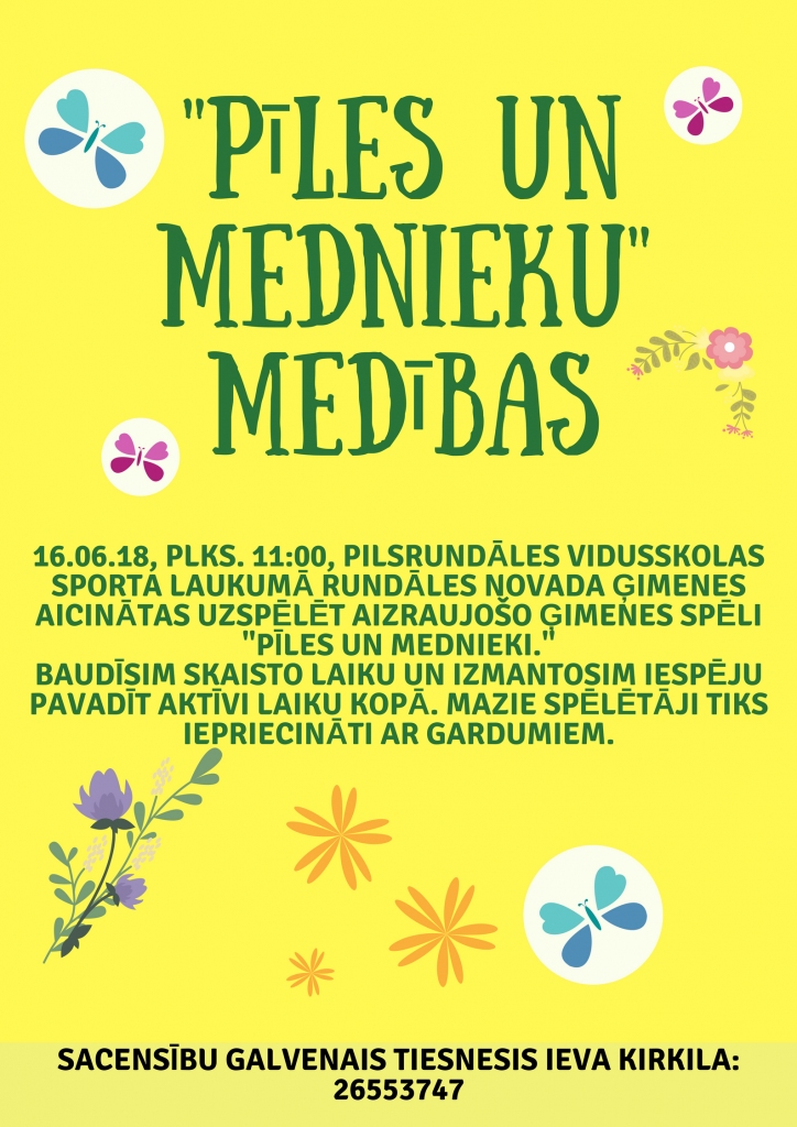 Spēle «Pīles un mednieki» Pilsrundālē