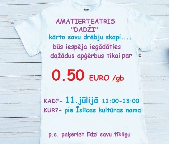 Amatierteātra «Dadži» skapja tīrīšana