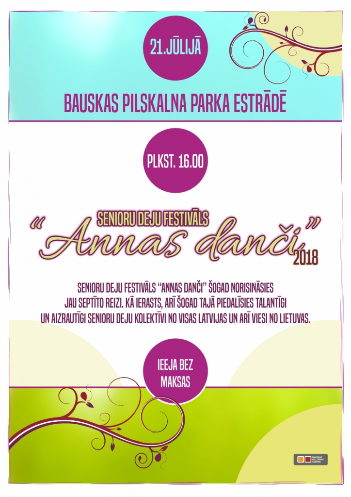 Senioru deju festivāls «Annas danči» Bauskā
