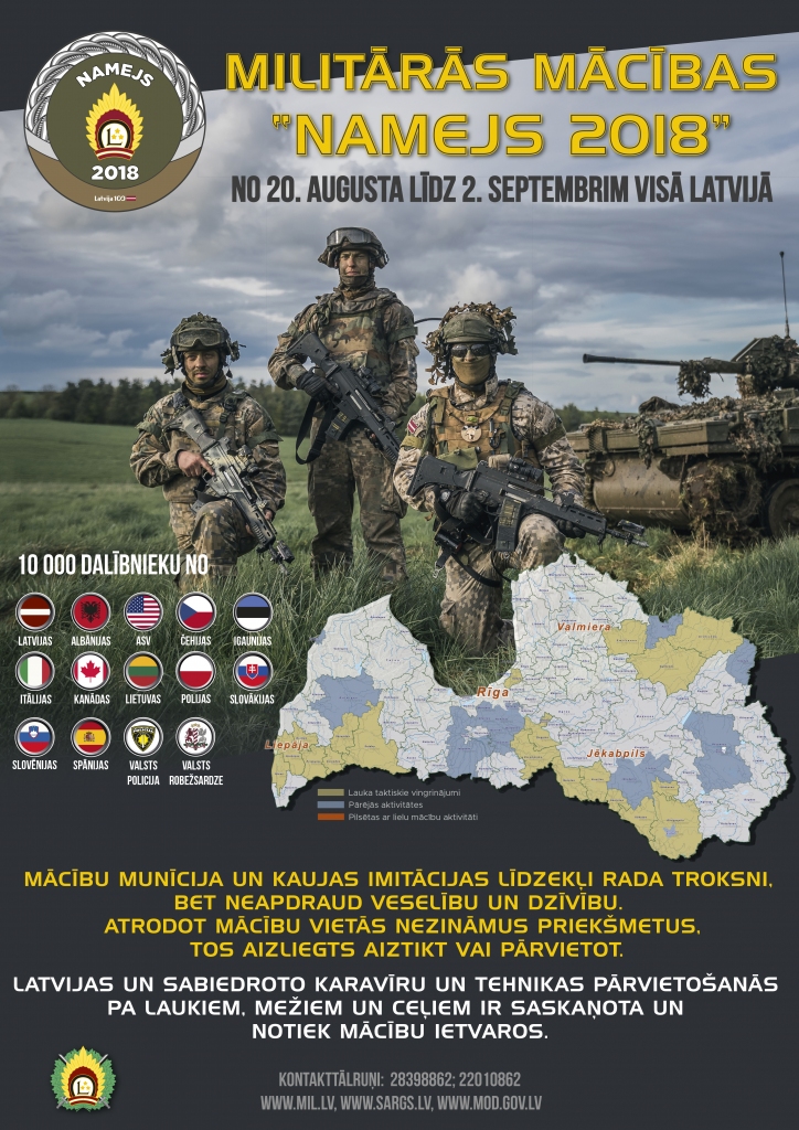 Militārās mācības «Namejs 2018»