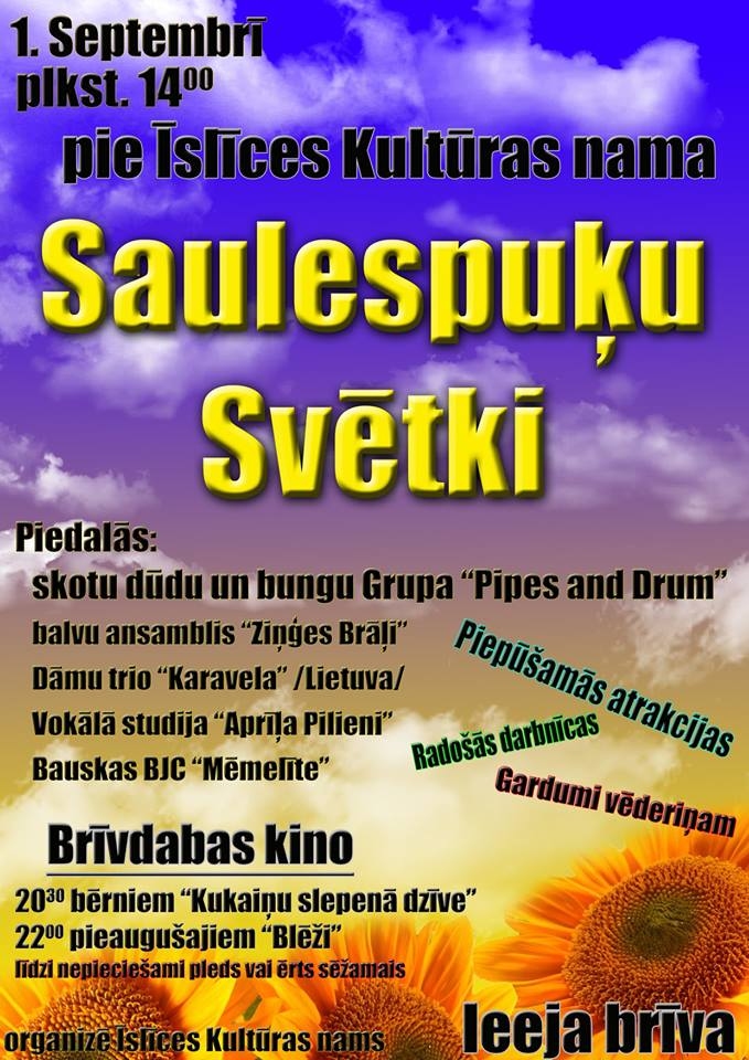 Saulespuķu svētki Rītausmās