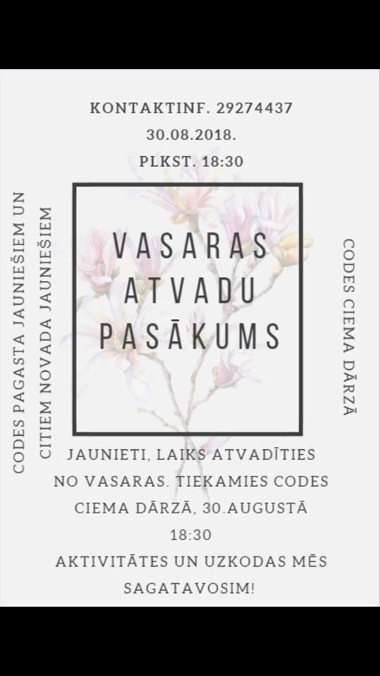 Vasaras atvadu pasākums Codē