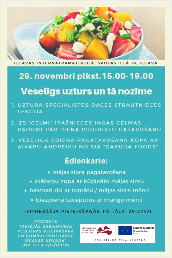 Seminārs par veselīgu uzturu Iecavā