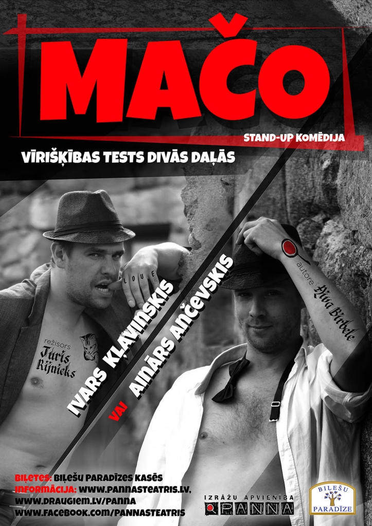 Stand-up komēdiju «Mačo» izrādīs Bauskā