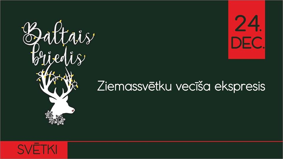 «Ziemassvētku vecīša ekspresis» notikumu mājā «Baltais briedis»