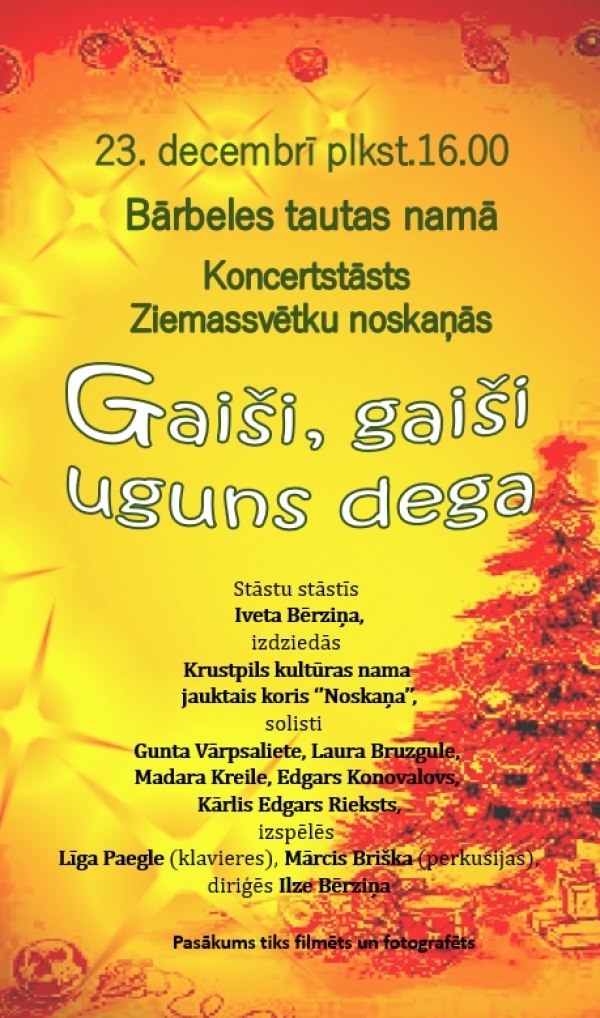 Ziemassvētku noskaņu koncertstāsts Bārbelē