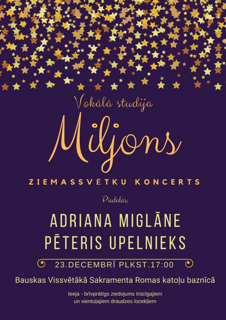 Grupas «Miljons» koncerts Bauskas katoļu baznīcā