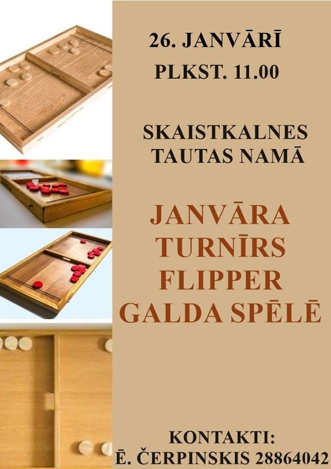 Skaistkalnē – turnīrs «Flipper» galda spēlē