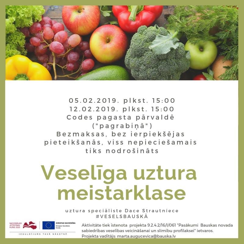 Veselīga uztura meistarklase Codē