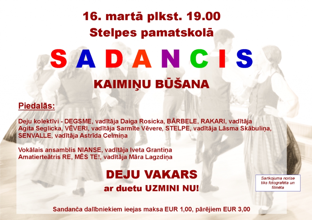 Sadancis un balle Stelpē