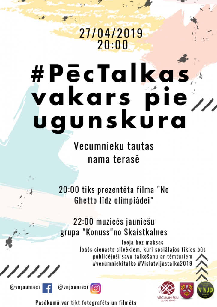 Pēctalkas vakars pie ugunskura Vecumniekos