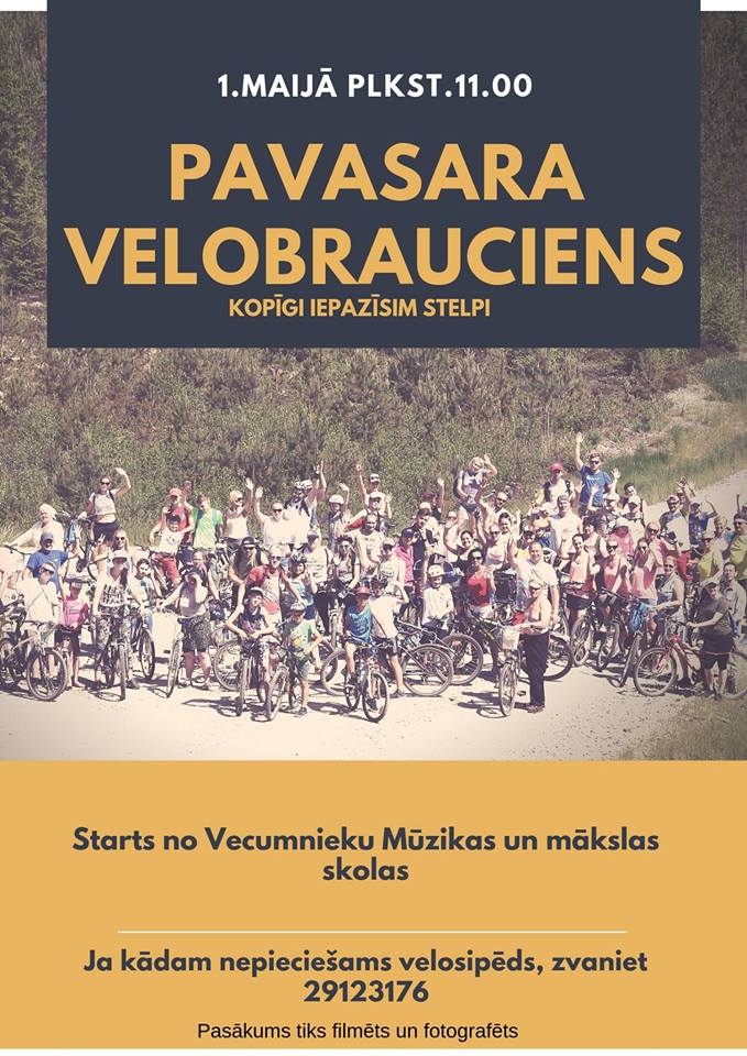 Pavasara velobrauciens Vecumnieku novadā