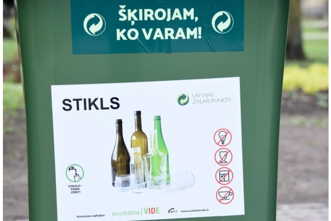 Latvijas stikla šķirošanas projektā pieteikušās 20 pašvaldības, arī Bauska un Vecumnieki