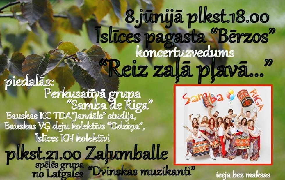 «Reiz zaļā pļavā...» Īslīces pagasta Bērzos