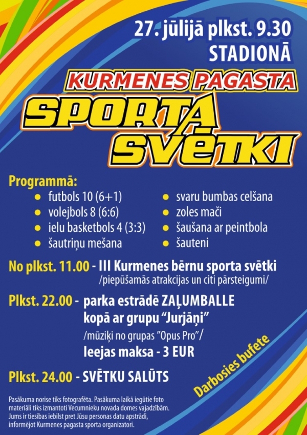 Sporta svētki un zaļumballe Kurmenē