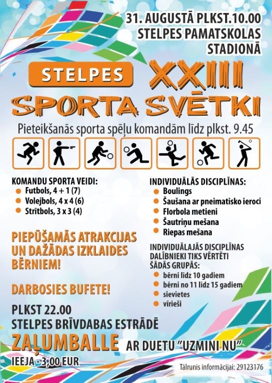 Sporta svētki un zaļumballe Stelpē