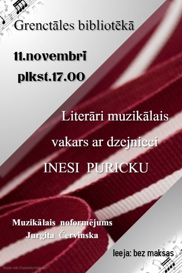 Literāri muzikāls vakars Grenctālē