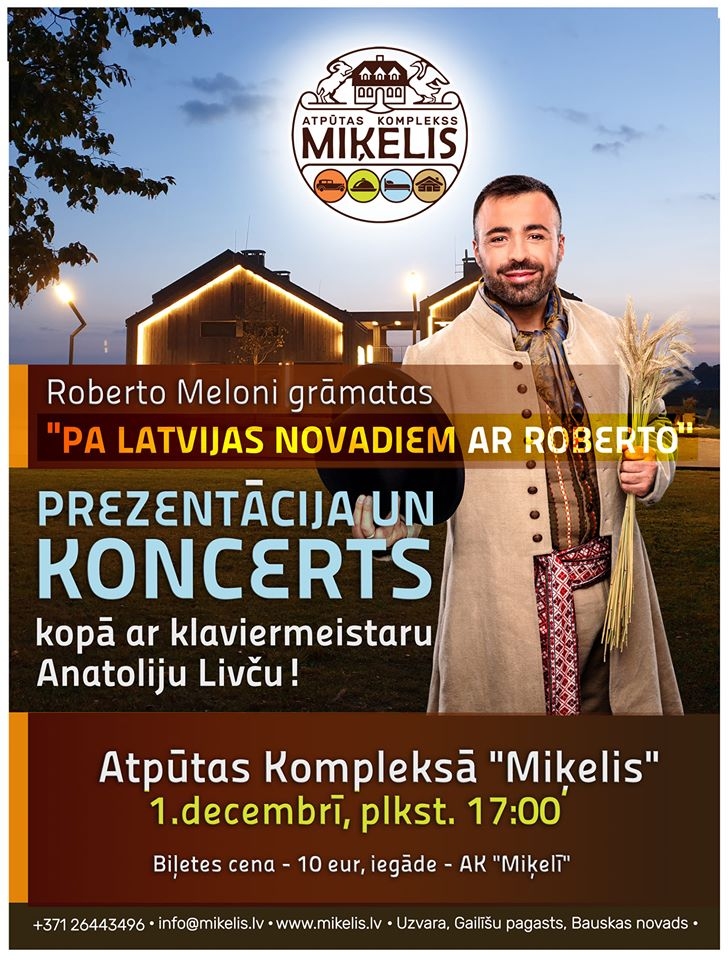 Roberto Meloni grāmatas prezentācija «Miķelī»