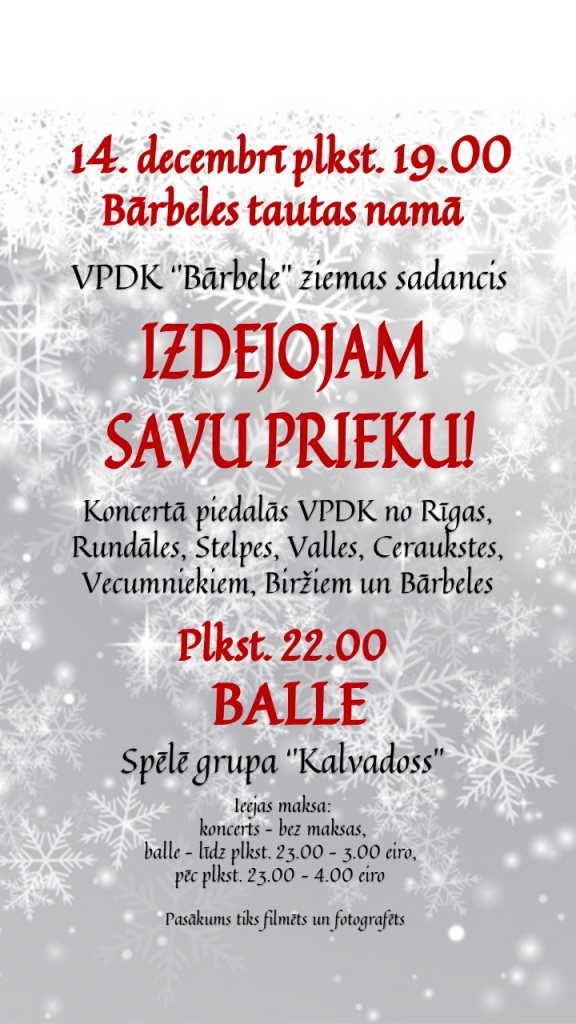 Ziemas sadancis un balle Bārbelē