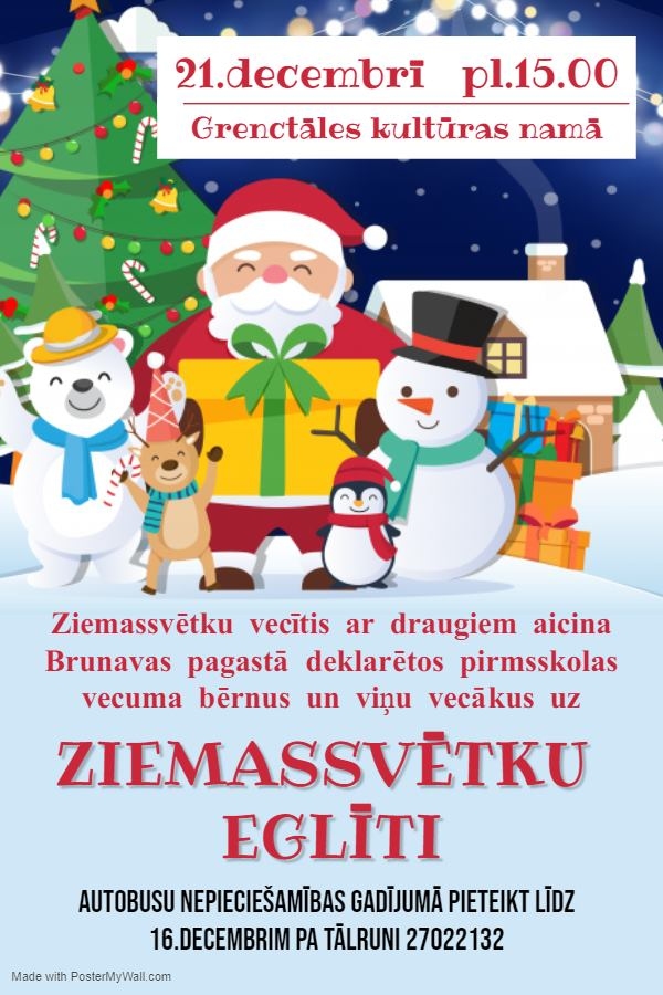 Ziemassvētku pasākums Brunavas pagasta bērniem