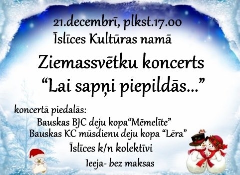 Ziemassvētku koncerts Rītausmās