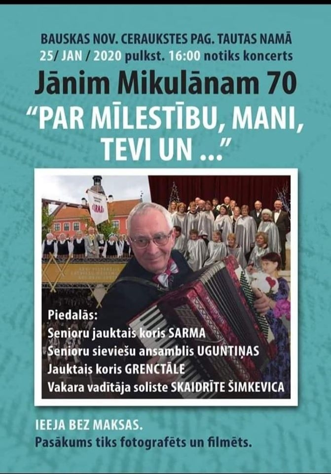 Jāņa Mikulāna jubilejas koncerts Ceraukstē